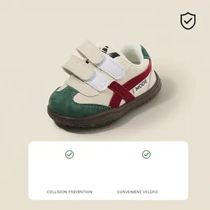 Zapatillas de deporte infantiles elegantes con cómodos cierres de velcro para poner y quitar