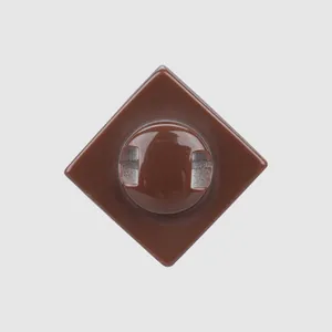 Elegant high-end brown diamond shell button for women's designer tops and blouses