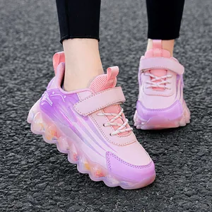 Kids Running Shoes For Girls Boys Fleece Lined Winter Waterproof Sneakers Non-Slip Soft Sole Hook And Loop Sport Shoes