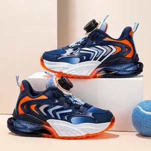 Sneakers traspiranti per bambini con sistema a rotella e suola ammortizzata blu