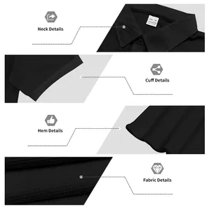Fotos detalladas de la textura, costuras y cuello del polo de punto gofrado para hombre