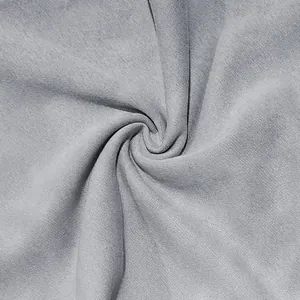 Close-up macro view showing the soft texture and weave of gray cotton fabric material
