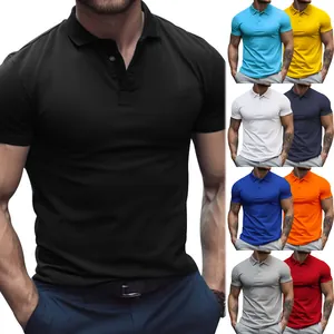 Griglia multicolore di polo a maniche corte da uomo in nero e colori vivaci
