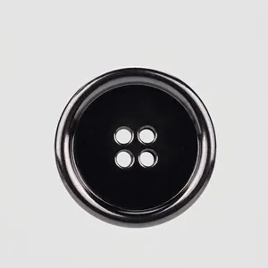 Boutons en Laiton Écologiques Haut de Gamme Boutons en Métal Vintage à Quatre Trous pour Manteaux Costumes Vestes Accessoires de Vêtement Finition Brillante