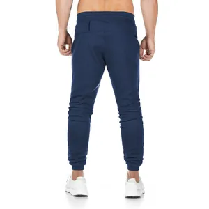 Pantalones jogger azul marino premium para hombre para fitness y entrenamiento, vista trasera