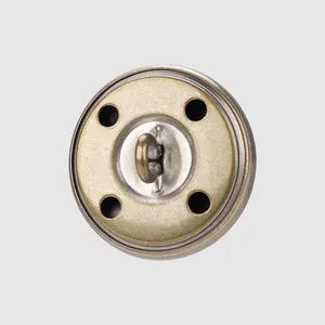 Premium vintage brass metal button with a loop shank back for high-end clothing