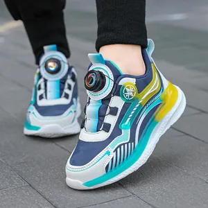 Kinder Laufschuhe Wasserdicht Kunstleder Drehknopf Sneakers Für Jungen Mädchen 6-12 Jahre Rutschfest Studenten Sportschuhe