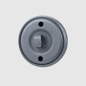 Bouton en laiton gris mat haut de gamme avec tige et design à double trou pour vêtements