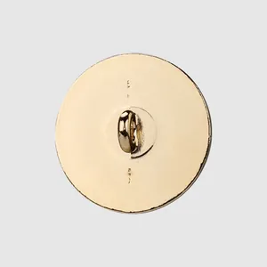 High-end gold metal shank button back view for premium women's clothing and coats
