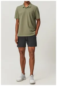Premium olive green short sleeve sports Polo shirt for men golf tennis casual wear