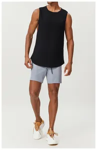 Breathable men's sports tank top with moisture-wicking fabric for running and gym