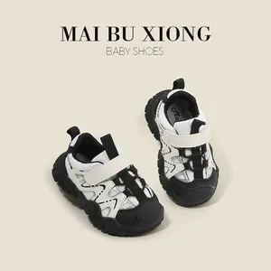 Zapatillas Deportivas Unisex para Niños Malla Transpirable y Cuero Microfibra Patchwork con Velcro Antideslizante Zapatos de Primeros Pasos para Bebé