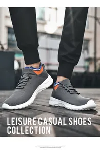 Atmungsaktive graue Slip-On-Sneaker aus Fly-Knit für Freizeit und sportliches Laufen
