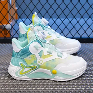 Premium kids basketball sneakers with breathable mesh and a quick dial lace system
