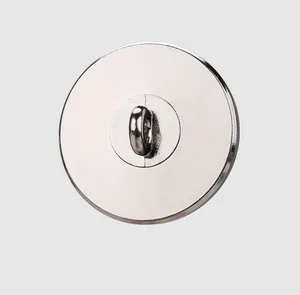 Detailed macro view showing the high-quality metallic shank back of a silver suit button