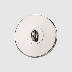 High-quality polished silver metal shank button for designer suits and clothing