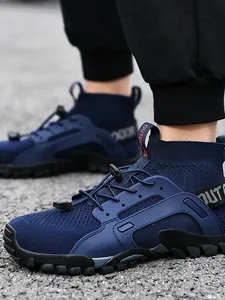 Atmungsaktive Mesh-Wanderschuhe für Herren, rutschfeste Outdoor-Watschuhe blau