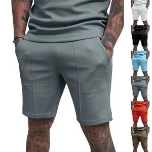 Men's stylish casual golf shorts featuring pinstripe texture and multiple color options