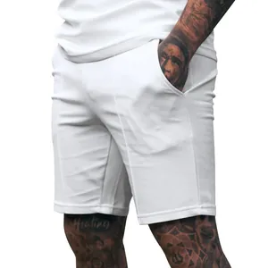 Premium men's white pinstripe golf shorts designed for elegant casual and sports lifestyle