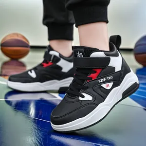 Kinder High-Top Basketballschuhe Jungen Mädchen Synthetikleder Verschleißfest Dicke Sohle Lässige Sneaker 2024 Saisons