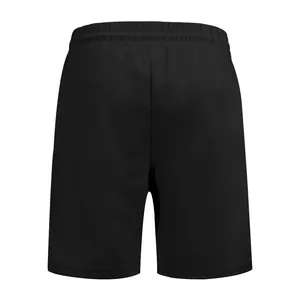 Vue arrière détaillée du short de sport noir avec une taille élastique côtelée.