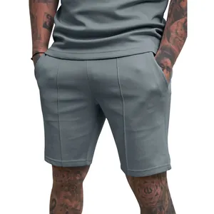 Men's solid grey casual sports shorts designed for fitness and everyday summer wear