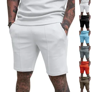 Men's British Style Golf Casual Sports Shorts Pintuck Ribbed Summer Training Shorts For Men Solid Color Bottoms
