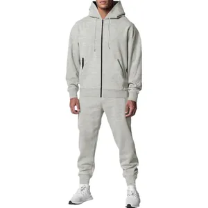 Premium Herren Fleece Trainingsanzug Set mit Kapuzenjacke und passender Jogginghose