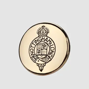 High-End British Style Metal Buttons Vintage Round Gold Crest Crown Buttons For Blazer Coat Suit Sweater Sewing Accessory