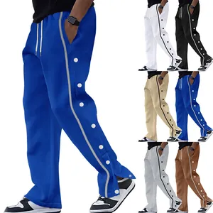 Pantaloni sportivi casual da uomo con bottoni a pressione in diverse varianti di colore