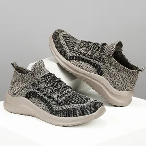 Baskets légères en maille respirante pour hommes sans lacets avec semelle souple confortable