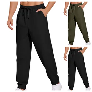 Men's quick-dry stretch athletic joggers shown in black and olive green colors