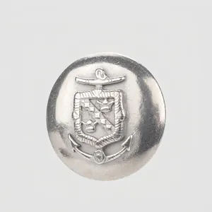 Britische Vintage Zinnlegierung Anker Schild Wappen Knöpfe Retro Silber Geprägt Dekorative Metall Ösenknöpfe Für Blazer Anzüge Mäntel