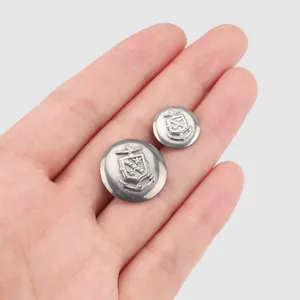 Vintage-Zinnlegierungsknöpfe mit geprägtem Ankerwappen für hochwertige Kleidungsstücke