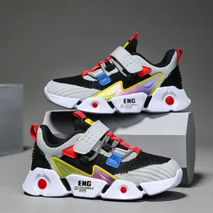 Ademende dubbele mesh sneakers voor jongens van 6-12 jaar, duurzame en stijlvolle loopschoenen