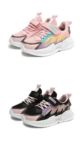 Detailed view showcasing two color variations of breathable mesh sneakers for girls