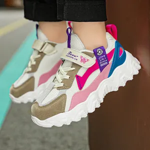 Scarpe da corsa in mesh traspirante per ragazze con eleganti accenti rosa e viola