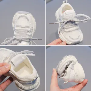 Chaussures de marche en maille respirante à semelle souple pour tout-petits unisexe