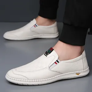 Stijlvolle heren loafers van echt rundleer met zachte antislipzool en slip-on ontwerp