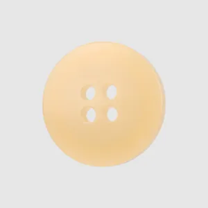 Bouton rond en résine de couleur crème avec quatre trous pour vêtements de mode haut de gamme