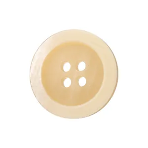 Bouton en résine beige haut de gamme à quatre trous pour la couture de vêtements