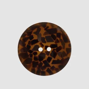 Vintage Resin Round Buttons Eco-Friendly Tortoiseshell Marble Pattern High-End Two-Hole Decorative Buttons For Coats Suits Sewing Craft Accessories