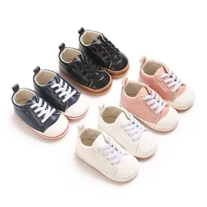 Baby Lauflernschuhe Synthetisch PU Leer Zachte Zool Antislip Casual Sneakers Voor Peuters 0-12 Maanden