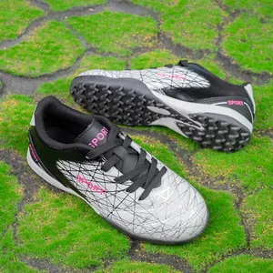 Professional Kids Soccer Shoes For Boys Durable Turf Cleats Youth Training Football Sneakers Synthetic Leather Sport Shoes