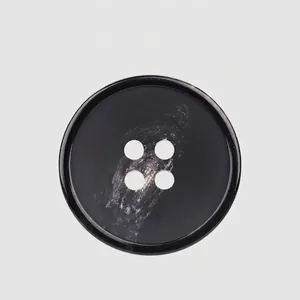 Eco-Friendly Resin Buttons High-End Round Four-Hole Marble Horn Pattern Sewing Buttons For Coats Suits Jackets Clothing Accessories