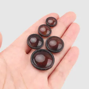 Vintage brown resin buttons in multiple sizes for coats and high-end apparel decoration