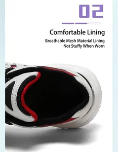Vista detallada del forro de malla transpirable de estas zapatillas chunky para niños cómodas