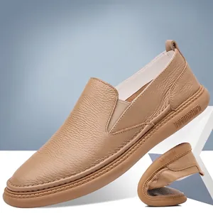 Premium-Slipper für Herren aus erstklassigem Rindsleder mit flexiblen weichen Sohlen