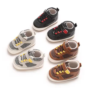 Hohe Lauflernschuhe mit weicher Sohle für Baby Jungen 0-1 Jahr in verschiedenen Farben