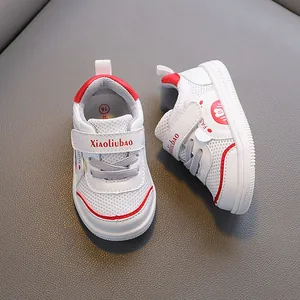 Breathable mesh walking shoes for toddlers with non-slip soft sole and velcro closure
